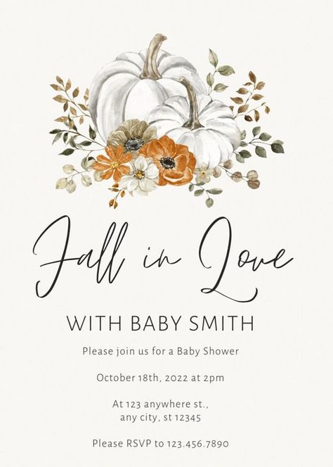 Fall In Love Baby Shower Invitations, November Baby Shower Themes Girl, Fall In Love With Baby Shower Theme, Falling In Love With Baby Shower Theme, Falling In Love Baby Shower Theme, Fall Theme Baby Shower Ideas, Fall Baby Shower Ideas Girl, Fall In Love Baby Shower Theme, September Baby Shower Themes