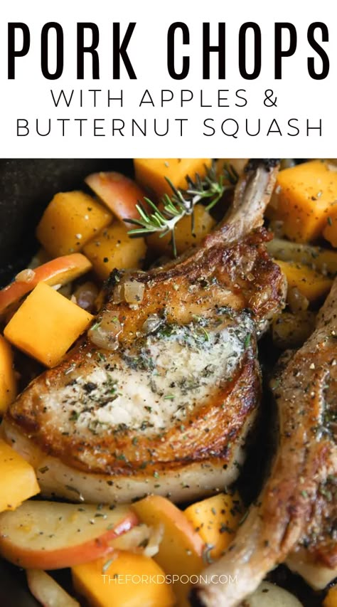 Apple Pork Chop Recipes, Recipe For Pork Chops, Pork Chops With Apples, Bone In Pork Chops, Recipe For Pork, Sweet Apples, Apple Pork, Recipes Pork, Easy Pork Chops