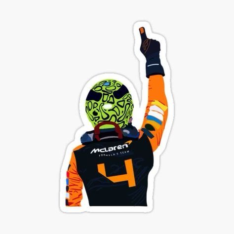 Lando Norris Drawing, F1 Painting, Lando Norris Sticker, Lando Norris Miami, F1 Nails, Stickers F1, F1 Stickers, Helmet Drawing, F1 Wallpaper