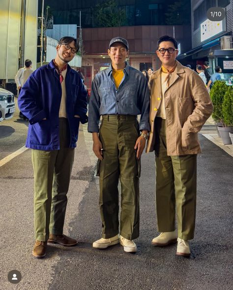 Japan Fashion Street Men, Workwear Fashion Men, Americana Fashion Men, Americana Outfits, Japanese Street Fashion Men, Men Street Look, Japanese Workwear, Preppy Summer Outfits, Best Dressed Man