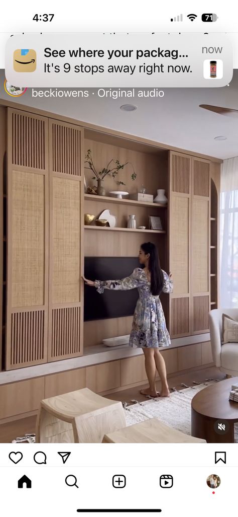 Japandi Furniture, Japanese Living Room, Japandi Living Room, Japandi Interiors, Living Room Built Ins, Japandi Living, Tv Cabinet Design, Joinery Design, Texture Material