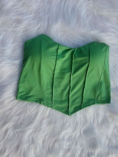 Verde  Collar Sem Mangas    Embellished Elasticidade Baixa Outono,Primavera,Primavera / Outono,Verão,Inverno,Todos,Primavera / Verão,Outono / Inverno,Primavera / Verão / Outono Rock In Rio, Top Cropped, Bruno Mars, Corset Top, Second Skin, Shapewear, Women Clothing, Womens Tees, Length Sleeve