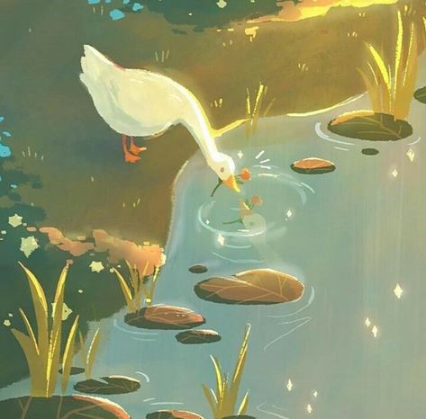 Untitled Goose Game, Goose Game, Fanart Illustration, Japon Illustration, Arte Inspo, Dessin Adorable, 판타지 아트, Drawing Tutorials, 귀여운 동물