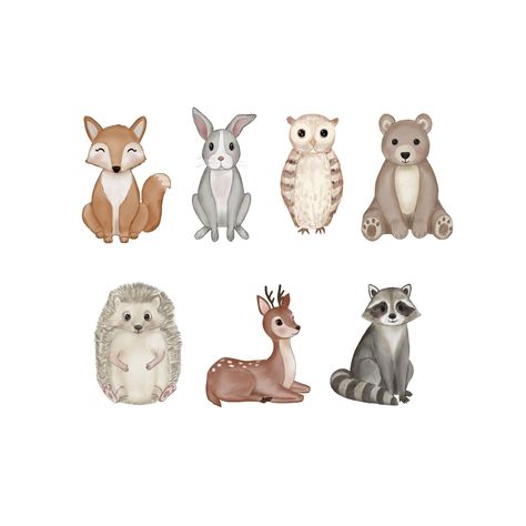 Find & Download Free Graphic Resources for Watercolor Clip Art. 100000+ Vectors, Stock Photos & PSD files. ✓ Free for commercial use ✓ High Quality ... Forest Animals Clipart, Forest Animals Illustration, Greenery Clipart, Wild Animals Vector, Woodland Clipart, Forest Wildlife, Autumn Animals, Watercolor Woodland, Nursery Illustration