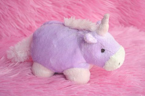 stuffed unicorn Unicorn Pillow Pet, Unicorn Pillow, Purple Unicorn, Film Inspiration, Cat Valentine, Cute Stuffed Animals, Toy Box, Animal Pillows, Full Time