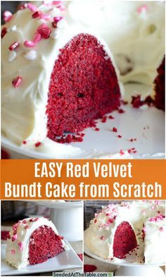 Red Velvet Bundt Cake From Scratch, Red Velvet Pound Cake With Cream Cheese, Easy Red Velvet Cake Recipe, Red Velvet Cake Recipe Easy, Easy Red Velvet Cake, Red Velvet Bundt, Red Velvet Bundt Cake, Cajun Christmas, Cake Bundt