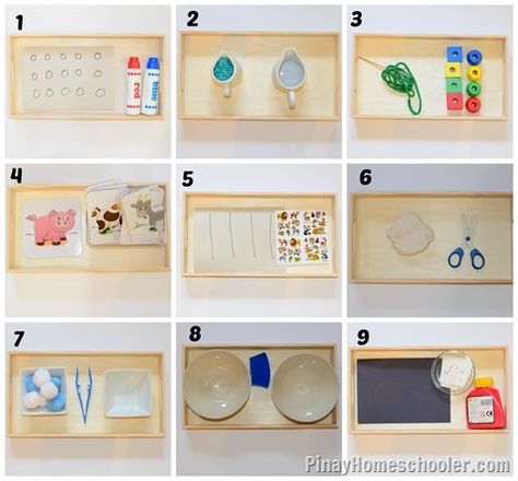 Practical Life Activities @ 24 Months from The Pinay Homeschooler 28 Month Old Activities, Montessori Works, Montessori Trays, Life Activities, Practical Life Activities, Montessori Lessons, Montessori Practical Life, Montessori Toddler Activities, Montessori Preschool