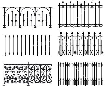 Wrought Iron Fence Styles | Iron Works - WROUGHT IRON RAILINGS/FENCE Iron Fences And Gates, Garde Corps Metal, Fence And Gate, Porte In Ferro, Garden Railings, Iron Fences, Outdoor Stair Railing, Wrought Iron Fence, Gates And Railings