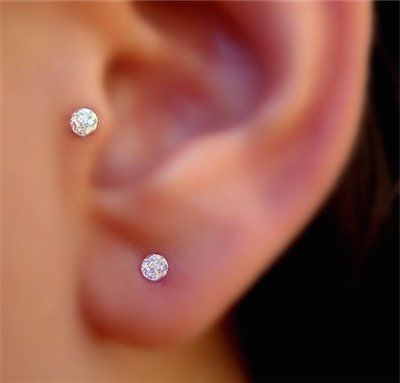 Rose Gold Tragus Diamond Ring Tragus Ring, Ear Lobe Piercings, Tragus Piercing Jewelry, Tragus Jewelry, Piercing Tragus, Tragus Stud, Ear Piercings Cartilage, Rose Gold Earrings Studs, Tragus Piercing