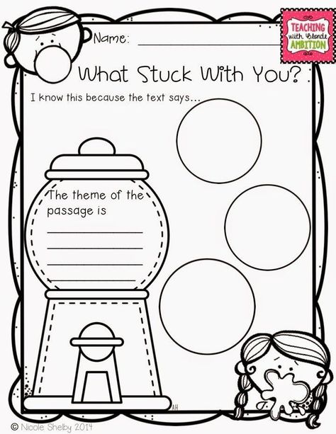 Teaching Theme Free graphic organizer! Collage Building, Theme Worksheet, Organize Thoughts, Teaching Theme, Exit Slip, Story Reading, Reading Graphic Organizers, Central Message, Teaching Themes