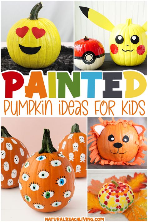 Pumpkins Designs, Paint Pumpkins Kids, Painted Pumpkin Ideas, Pumpkin Painting Party, Pumpkins Kindergarten, Preschool Painting, Toddler Painting, Pumpkin Painting Ideas, Halloween Pumpkins Painted