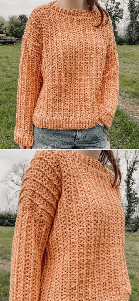 Crochet Patterns For Sweaters For Women, Free Crochet Pullover Sweater Patterns For Women, Crochet Oversized Sweater Pattern Free Women, Fall Crochet Top Patterns Free, Crochet Sweater Pattern Bulky 5 Yarn, Bottom Up Crochet Sweater, Free Crochet Sweaters For Women, Crochet Sweater Women, Crochet Pullover Pattern Free Women