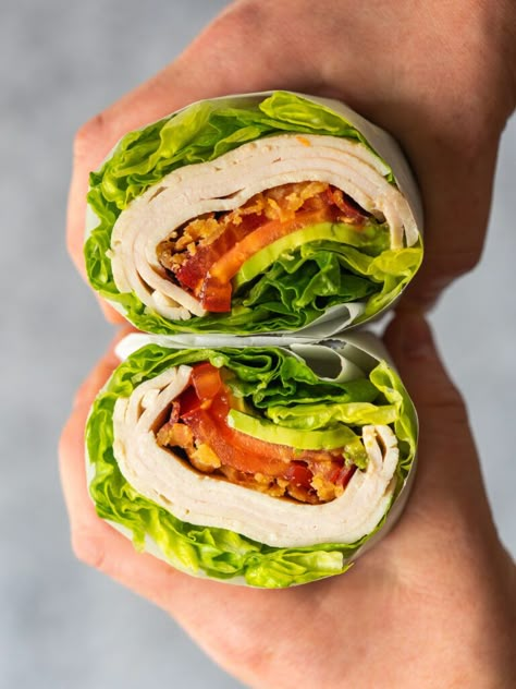 Romaine Lettuce Wraps, Bread Turkey, Lettuce Sandwich, Turkey Lunch, Turkey Lunch Meat, Easy Low Carb Lunches, Turkey Wrap, Moms Recipes, Low Carb Sandwiches