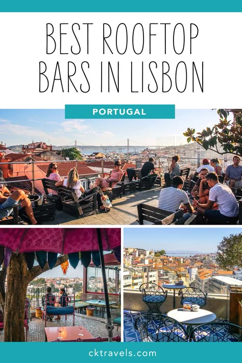 Bars In Lisbon, Evora Portugal, Lisbon Portugal Travel, Lisbon Travel Guide, Portugal Vacation, Places In Portugal, Portugal Travel Guide, Lisbon Travel, Best Rooftop Bars