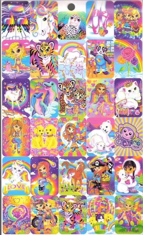 Lisa Frank Aesthetic, Frank Aesthetic, Lisa Frank Folders, Lisa Frank Party, Lisa Frank Art, Lisa Frank Stickers, To Do Planner, Rainbow Aesthetic, 90s Childhood