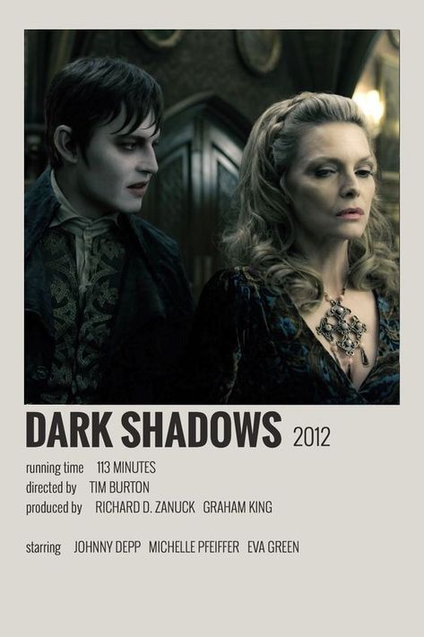 Dark Shadows 2012, Dark Shadows Movie, Creature Movie, Shadow Film, Movie Character Posters, Barnabas Collins, Tim Burton Style, Johnny Depp Movies, Iconic Movie Posters