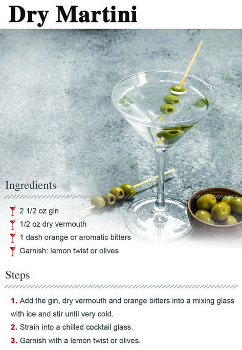 Dry Martini Recipe, Bartending 101, Martini Ingredients, Dry Martini, Aromatic Bitters, Dry Vermouth, Martini Recipes, Alcohol Drink Recipes, Vermouth