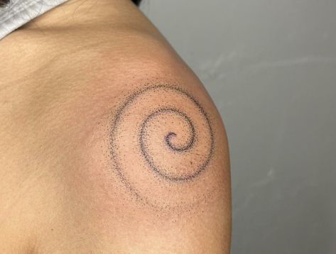 Fibonacci Spiral Tattoo, Swirl Tattoo, Spiral Tattoos, Funky Tattoos, Elbow Tattoos, Red Tattoos, Stylist Tattoos, Knee Tattoo, Fine Line Tattoos