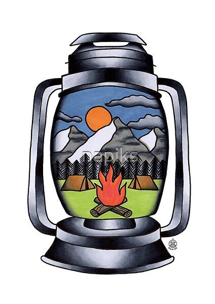 Camping Lantern Tattoo, Nelson Ledges, Lantern Tattoo, Camping Site, Camping Lantern, Traditional Tattoos, Camping Lanterns, Copic Markers, Beer Steins