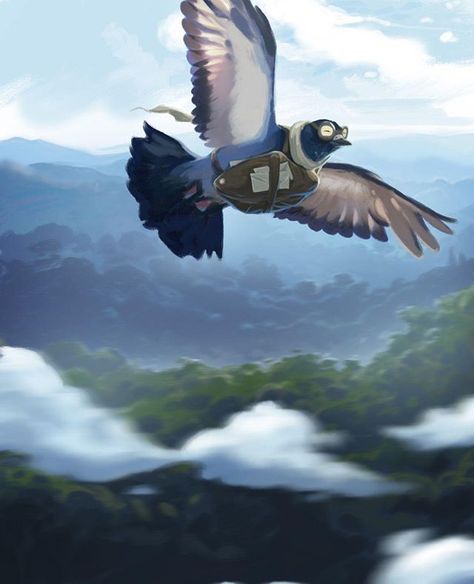 Another hero of #Everdell!  Cirrus Windfall!  Mega postal pigeon!  www.bosleyart.com First Knight, Pigeon, Gods And Goddesses, Fantasy Artwork, Bald Eagle, Flower Drawing, Art Style, Game Art, Fantasy Art