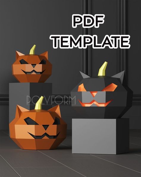 Model dimensions: Height: 25 cm Width: 26 cm Length: 26 cm Use paper with 180-300 g/m2 density. See another our sculptures on Instagram @polyform_ua halloween svg stock photos, 3D objects, vectors, and illustrations are available royalty-free. See halloween svg stock video clips. #halloweensvg #freesvg Cute Halloween Coloring Pages, Halloween Paper Crafts, Halloween 3d, Paper Craft Tutorials, Papercraft Templates, 3d Paper Crafts, Paper Crafts For Kids, Halloween Paper, Free Halloween