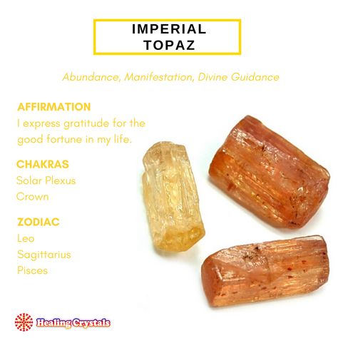 Topaz Crystal Meaning, Imperial Topaz Meaning, Topaz Meaning, Crystal Seashells, Crystal Healing Chart, Crystals Store, Earth Gift, Imperial Topaz, Crystals Healing Properties