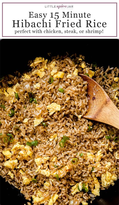 Japanese Stir Fry Hibachi, Easy Hibachi Rice, Healthy Hibachi, Fried Rice Japanese, Hibachi Fried Rice Recipe, Hibachi Recipe, Easy Hibachi, Hibachi Rice, Hibachi Fried Rice