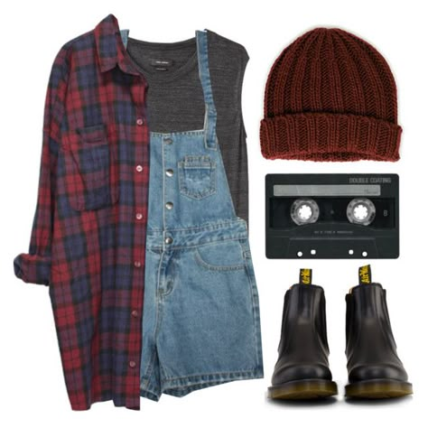 "90's" by emthewatson ❤ liked on Polyvore featuring Isabel Marant, Monki, Dr. Martens, Wigwam, CASSETTE, casual, grunge, overalls, flannel and 90 Moda Grunge, Look Grunge, 90s Fashion Grunge, Fashion 90s, Geek Fashion, Bohol, 90s Grunge, 가을 패션, Mode Vintage