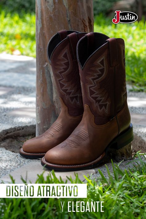 Diseño atractivo y elegante con Justin Boots #texas #texanas #Vaqueras #botas #botasvaqueras #cowboy Justin Boots, Cow Boy, Work Boots, Temple, Cowboy, Texas, Boots