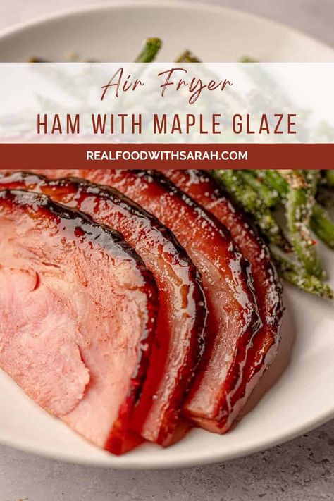 Cooking Spiral Ham, Air Fryer Ham, Easy Ham Glaze, Maple Ham, Maple Bourbon Glaze, Ham Dinner, Honey Glazed Ham, Bourbon Glaze, Honey Ham