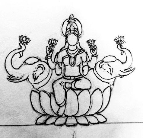 Laxmiji Drawing, God Sketches Indian, Lakshmi Art, Ancient Drawings, Kerala Mural Painting, Jewellery Design Sketches, Doodle Art Drawing, Jewelry Design Drawing, Beautiful Art Paintings