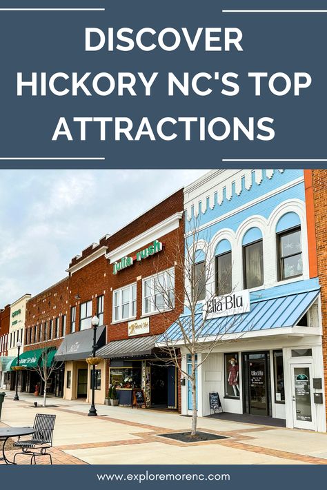 Explore Hickory, NC's diverse attractions, from the interactive Catawba Science Center to the artistic treasures of the Hickory Museum of Art. For history enthusiasts, the Hickory Aviation Museum and Hickory Historic Center offer fascinating insights. Outdoor lovers can enjoy the serene Lowes Food City Park and the expansive Lake Hickory for recreation and relaxation​​. Hickory North Carolina, Aviation Museum, North Carolina Travel, Food City, Hickory Nc, Mountain Park, Blue Ridge Parkway, City Park, Outdoor Lover