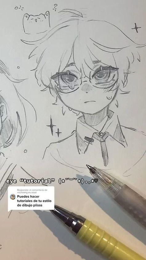 Traditional Drawing, Video Anime, Eye Drawing Tutorials, Indie Drawings, Art Tools Drawing, Dessin Adorable, Anime Drawings Tutorials, Hand Art Drawing, Art Tutorial