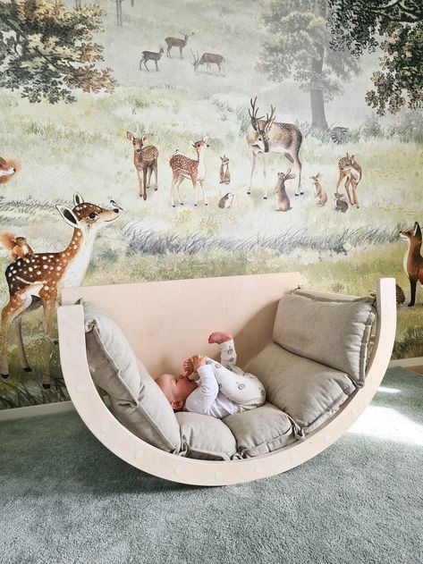 Big Stuffed Animal, Climbing Arch, Rocking Cradle, Kids Armchair, Eco Friendly Kids, Wooden Rocking Chairs, Toddler Room Decor, Baby Rocker, Playroom Design