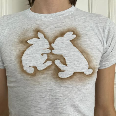 j’adorable on Instagram: "T-shirt drop 😴 sleepyhead tees in special bunny edition, organic cotton, bigger sizes and more" Stencil Clothes, Paint On Clothes, Airbrush Tee, Appliqué Shirts, Bunny Clothes, Paint T Shirt, Airbrush Shirts, Cool T Shirt Designs, T Shirt Painting