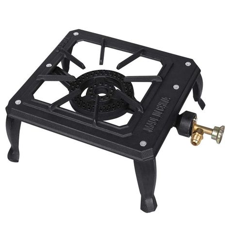 Boshen Portable Stove Burner Cast Iron Propane LPG Gas Cooker for Patio Outdoor Camping BBQ, Not Include Adapter Propane Camp Stove, Camping Cooker, Portable Gas Stove, Camping Gas Stove, Outdoor Cooker, Lpg Gas, Propane Stove, Portable Stove, Camping Gas