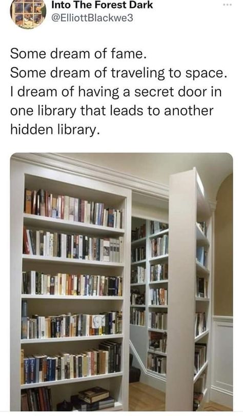 Hidden Library, Murphy Door, Dream Library, Home Library Design, Book Room, Dream House Rooms, Secret Rooms, Dream Room Inspiration, Room Makeover Inspiration