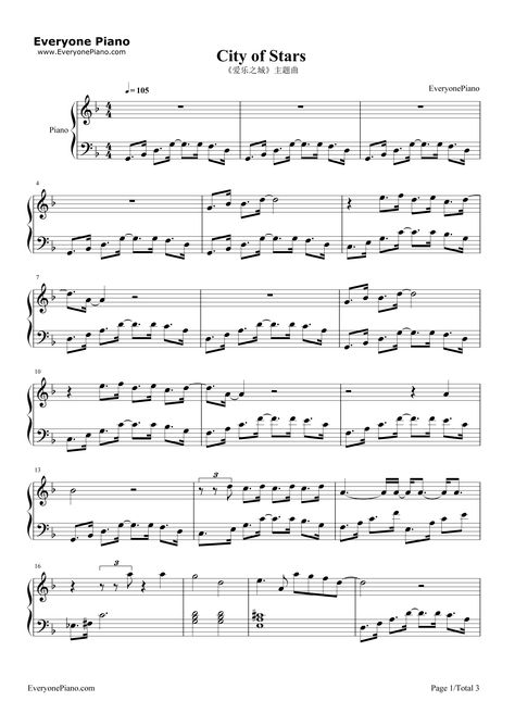 City of Stars page 1 City Of Stars Piano Sheet, City Of Stars Sheet Music, City Of Stars Piano, La La Land Sheet Music, Lalaland Piano, City Of Stars La La Land, City Of Stars, Piano Songs Sheet Music, Easy Sheet Music