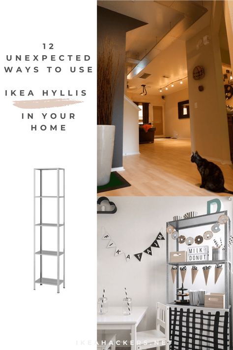 12 unexpected ways to use IKEA HYLLIS in your home. Cheap, practical and so useful in every corner of your home. Hyliss Ikea Hack, Hyllis Ikea Kitchen, Ikea Hyllis Hack, Hyllis Ikea Hack, Hyllis Ikea, Ikea Hyllis, Kitchen Island Hack, Ikea Shelf Hack, Best Ikea Finds