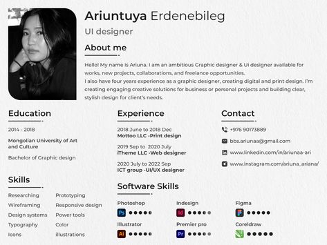 UI/UX design -Portfolio design Web design If you want to see more designs about me here is my behance link Architect Portfolio Design, Ux Design Portfolio, It Cv, Graphic Design Cv, 포트폴리오 레이아웃, Vintage Advertising Art, Interior Architecture Drawing, Portfolio Covers, Graphic Design Student