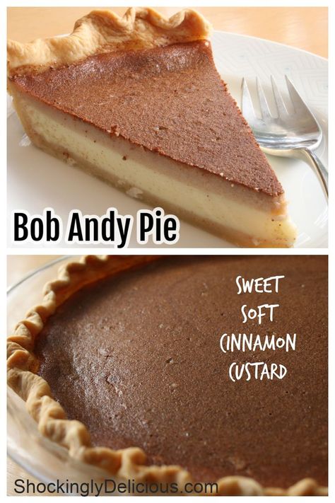 BOB ANDY PIE is a sweet, soft, cinnamon-spicy custard pie that you'll get raves for. Prepare to be asked to make it again! Cinnamon Custard Pie, Easy Dessert Pie Recipes, Easy Fall Pie Recipes, Old Fashion Pies, Autumn Pies Recipes, Unusual Pies, Cinnamon Custard, Soft Bob, Pie Pie