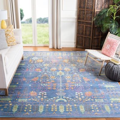 Buy Area Rugs Online at Overstock | Our Best Rugs Deals Bohemian Rugs, Area Rug Blue, Persian Motifs, Polyester Rugs, Rug Blue, Overdyed Rugs, Accent Rugs, Cool Rugs, Online Home Decor Stores