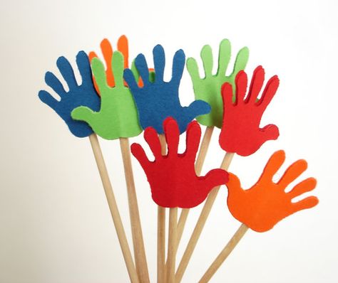 24 High Five Hand Party Picks Cupcake Toppers Food by BelowBlink, $3.50 High Five Birthday Party, Palanca Ideas, Emmaus Agape, Agape Ideas, Agape Gifts, 5th Birthday Boys, Psalm 63, Birthday Morning, Toddler Class