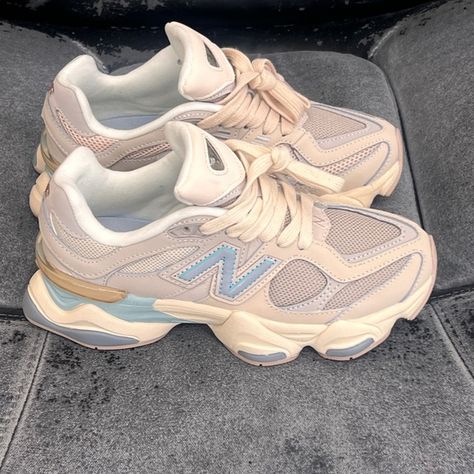 New Balance 9060 Ivory Cream Pink Sand New Balance 9060 Ivory Cream, Shoe Reseller, Street Wear Shoes, Pretty Body, Lifting Shoes, Shoe Chart, New Balance 9060, Weight Lifting Shoes, Shoe Men