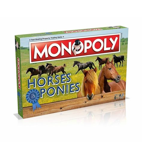 Monopoly Board Game, Monopoly Board, Monopoly Game, Flying Toys, Riding Lessons, Family Board Games, Equestrian Gifts, Appaloosa, Old Games