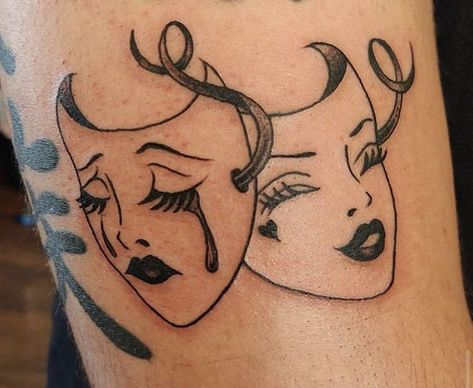 Two Faced Tattoo Ideas, Two Faced Tattoo, Tattoo Gemini, About Gemini, Gemini Zodiac Tattoos, Gemini Tattoo Designs, Surreal Tattoo, Pisces Tattoos, Gemini Tattoo