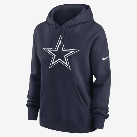 Perfect for late-night games, the Nike Logo Club (NFL Dallas Cowboys) Hoodie features a soft cotton-polyester blend and team graphics to help provide a bold, comfortable layer in cooler temperatures. Dallas Cowboys Sweatshirt, Dallas Cowboys Hoodie, Football Clipart, Logo Club, Dallas Cowboys Women, Cowboys Logo, Dallas Cowboys Logo, Cowboys Men, Dallas Cowboys Fans