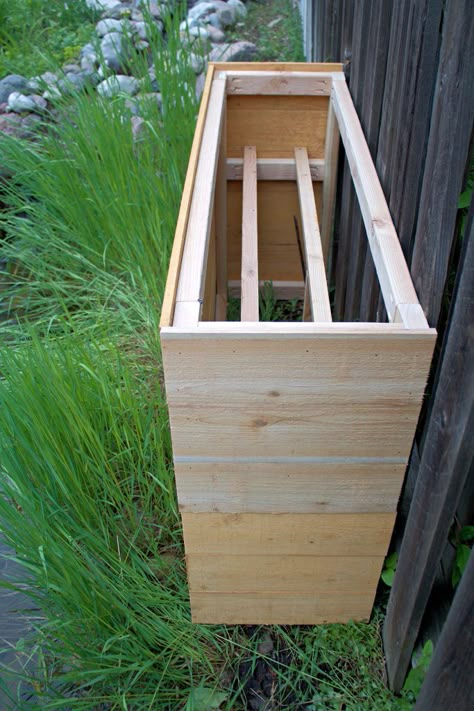 How To Build A Planter, Fence Picket Planter Boxes, Planter Boxes Around Deck, Outdoor Planter Diy, Driveway Planters, Build Planter Boxes, Porch Planter Boxes, Planter Box Design, Diy Planter Boxes