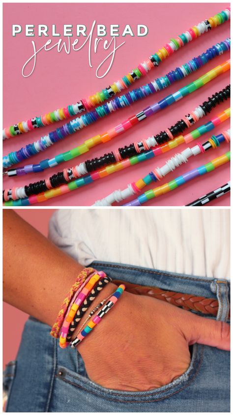 Perler Bead Bracelets - A girl and a glue gun Pearled Bead Bracelet, Peeler Bead Bracelet Ideas, Peeler Bead Bracelet, Perler Bead Bracelet Ideas, Peeler Bead Necklace, Pearler Bead Bracelets, Hama Beads Bracelet, Perler Beads Bracelet, Perler Bead Bracelet Diy