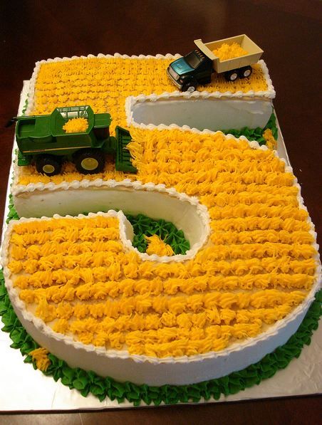 Farming Cake, John Deere Birthday, Number Five, Farm Birthday, Cakes For Boys, Cakepops, Creative Cakes, Cute Cakes, Birthday Fun